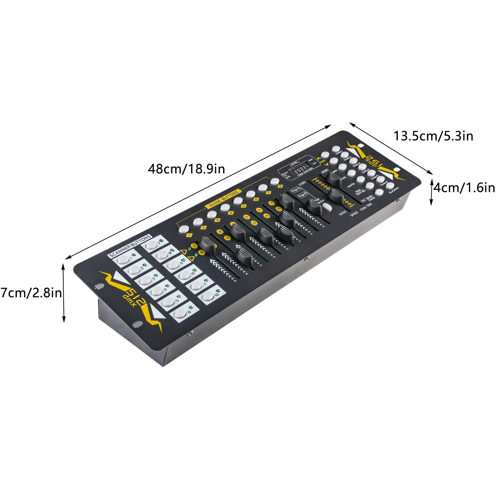 DMX Controller for DJ Lights, 192 Channel DMX Light Controller for Live House, DMX 512 Controller for Light Shows.